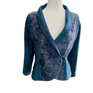 O’Neill Tapestry & Brocade Blue Navy Blazer size XS